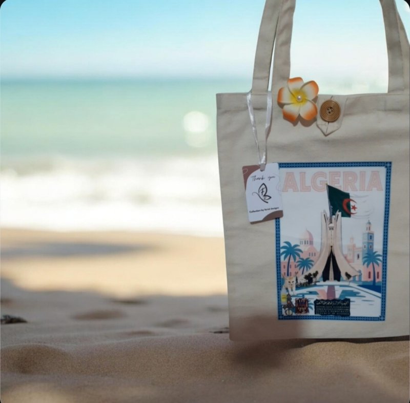 Tote Bag Algeria avec fermeture bouton